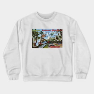 Greetings from the US Route 66 in Scenic Missouri - Vintage Large Letter Postcard Crewneck Sweatshirt